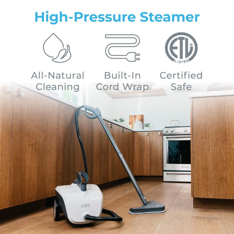 Pure Enrichment PureClean Steam Cleaner with 17 Accessories, Multi-Purpose Household Rolling Steamer for Chemical-Free Deep Cleaning of Floors, Upholstery, Windows, Grout, Grills, Cars, and More - Image 5