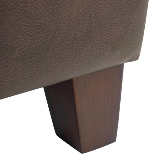 HomePop Home Decor |K2380-E910 | Luxury Large Faux Leather Square Storage Ottoman | Ottoman with Storage for Living Room & Bedroom, Brown Faux Leather - Image 6