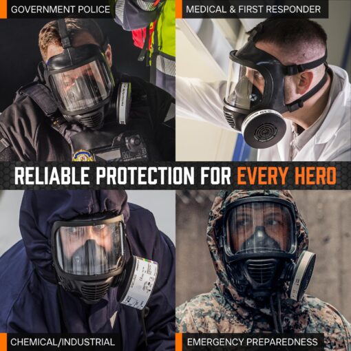 MIRA SAFETY M Certified CBRN Full Face Gas Mask Reusable Respirator Professional Grade (CM-6M Mask WITH Drinking System), 2 Piece Set - Image 6