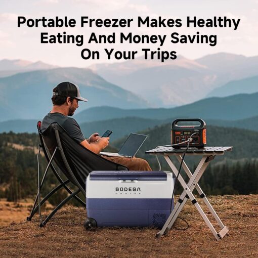 BODEGACOOLER 12 Volt Portable Refrigerator,53 Quart Car Fridge Dual Zone -4℉-68℉,50L Car Freezer APP Control,Electric Compressor Cooler 12/24V DC and 100-240V AC for RV,Camping,Travel,Truck,Vehicles - Image 6