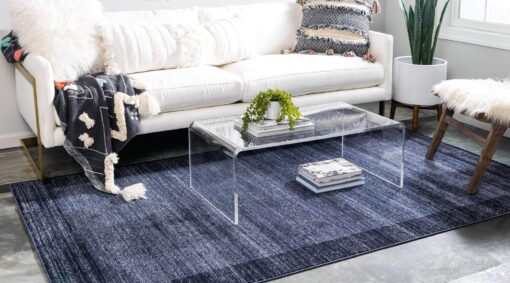 Unique Loom Del Mar Collection Area Rug - Abigail (10' x 13' Rectangle, Navy Blue/ Blue) - Image 9