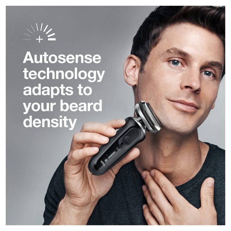 Braun Series 7 7091cc Flex Electric Razor for Men with SmartCare Center, Beard Trimmer, Stubble Beard Trimmer, Body Groomer and Exfoliating Brush Wet & Dry, Rechargeable, Cordless Foil Shaver, Black - Image 4