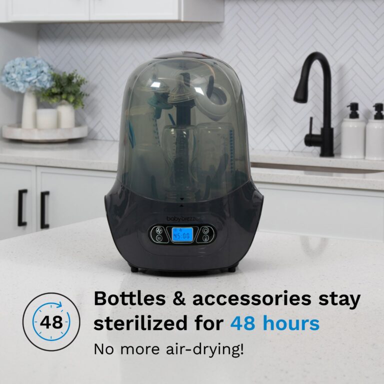 Baby Brezza Baby Bottle Sterilizer and Dryer Machine – Electric Steam Sterilization - Universal Fit - Pacifiers, Glass, Plastic, and Newborn Feeding Bottles, Charcoal - Image 7