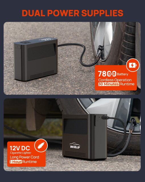 WindGallop Paddle Board Pump Tire Inflator Portable Air Compressor 150PSI, 4X Faster Electric Air Compressor 9 Pump Modes, All-in-One Auto Air Pump for Car Tires Motor Bike Ball SUP Tent Kayak Float - Image 4