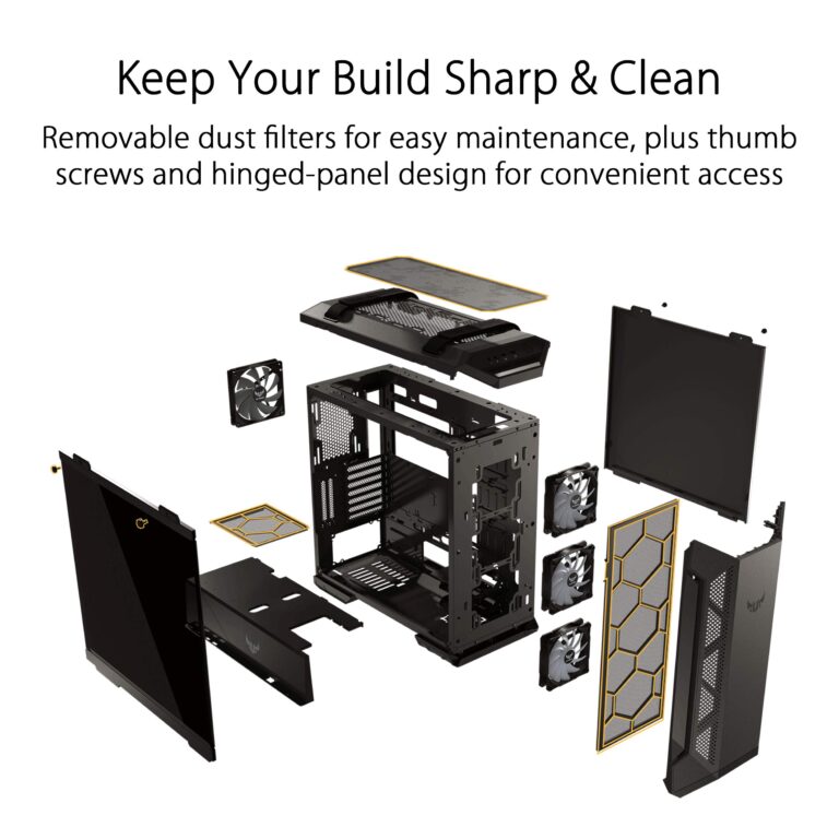 ASUS TUF Gaming GT501 Mid-Tower Computer Case for up to EATX Motherboards with USB 3.0 Front Panel Cases GT501/GRY/WITH Handle - Image 5