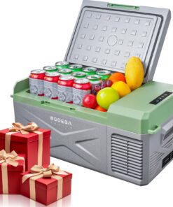 BODEGACOOLER 12 Volt Car Refrigerator, 17.1 Quart Portable Freezer,-4℉-68℉ Car Fridge, Electric Cooler 12/24V DC100-240 Volt AC for Outdoor, Vehicles, Travel, Camping, RV, Home Use