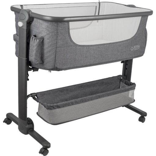 KoolerThings Baby Bassinet, Bedside Sleeper for Baby, Easy Folding Portable Crib with Storage Basket for Newborn, Bedside Bassinet, Comfy Mattress/Travel Bag Included (Bassinet) (Grey) - Image 8