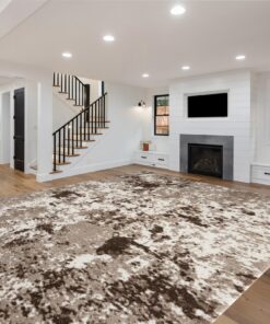 Keen Home Design Area Rugs - 8x10 Non-Shedding, Abstract Rugs for Kitchen, Living Room, Bedroom, Dining Room, Entryway - Size: 7'3" x 10'2", Multi