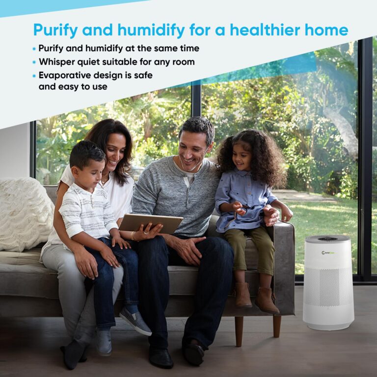 Air Purifier and Humidifier Combo All in One for Bedroom - Quiet 2 in 1 Smart Air Humidifier and Purifier for Home - Use Year-round for up to 1100 sq ft - InvisiClean AquaNova - Image 2