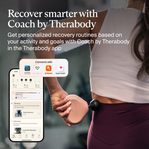 TheraGun Mini by Therabody (3rd Generation) – Ultra-Portable Massage Gun and Travel Essential for Fast, Effective Pain and Tension Relief Anywhere, Desert Rose - Image 4