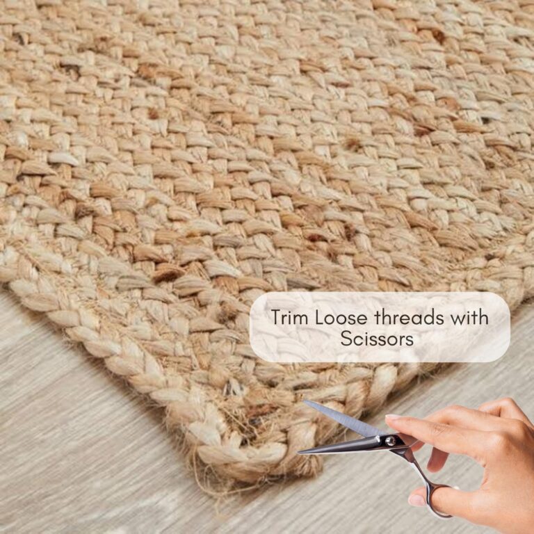 FRELISH DECOR Handwoven Jute Area Rug - 8 feet Round - Natural Yarn - Rustic Vintage Beige Braided Reversible Rug - Eco Friendly Rugs for Bedroom - Kitchen - Living Room - Farmhouse (8' Round) - Image 6