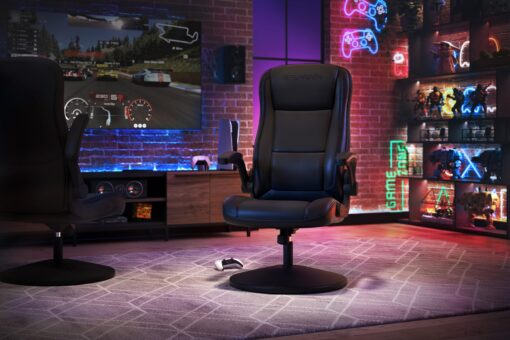 RESPAWN 800 Gaming Chair Floor, Swivel Rocker Gaming Chair, High Back Ergonomic Floor Gaming Chair for Kids and Adults, Gaming Recliner, Floor Rocker Chair with Armrests - Black - Image 7