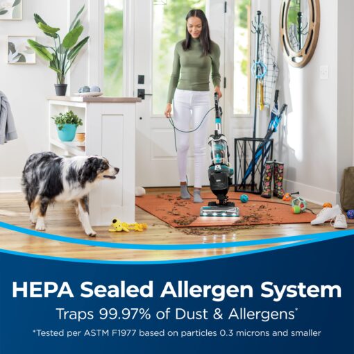 Bissell MultiClean Allergen Rewind Pet Vacuum with HEPA Filter Sealed System, Automatic Cord Rewind, Tangle-Free Brush Roll, & LED Headlights, 3402 - Image 5