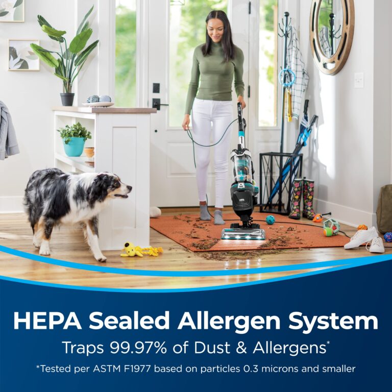 Bissell MultiClean Allergen Rewind Pet Vacuum with HEPA Filter Sealed System, Automatic Cord Rewind, Tangle-Free Brush Roll, & LED Headlights, 3402 - Image 5