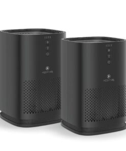 Medify MA-14 Air Purifier with True HEPA H13 Filter 428 ft² per Hour for Smoke, Odors, Pollen, Pets 99.9% Removal to 0.1 Microns Black, 2-Pack