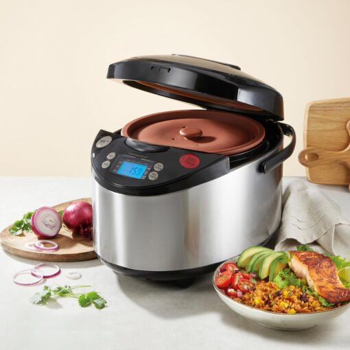 VitaClay Smart Organic Clay Pot Multi Cooker - Toxin Free Clay Rice Cooker, Delay Start Slow Cooker, Stew Cooker, Electric Soup Pot, Yogurt Maker, with Natural Earthen Clay Crock, 8 Cup / 4.2-Quart - Image 8