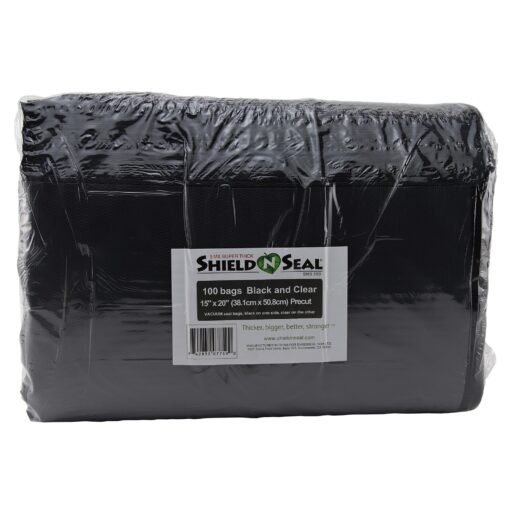 15" x 20" Shield N Seal Clear/Black Vacuum Bags (400 count) - Image 4