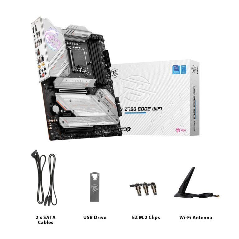 MSI MPG Z790 Edge WiFi Gaming Motherboard (Supports 12th/13th Gen Intel Processors, LGA 1700, DDR5, PCIe 5.0, M.2, 2.5Gbps LAN, USB 3.2 Gen2, Wi-Fi 6E, ATX) (Renewed) - Image 2