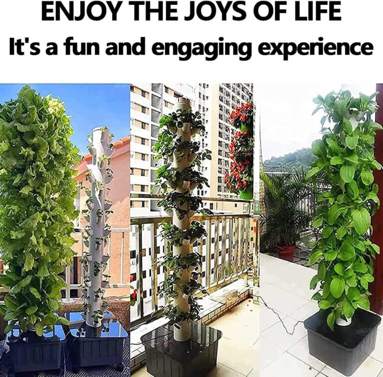 Hydroponic Growing Sytem Gardening Indoor Grow Kits Vertical Grow Tower Self-watering Growing System15 Layer 45 Plants Sites,for Fresh Herb Garden, Fruits, Vegetables - Image 7