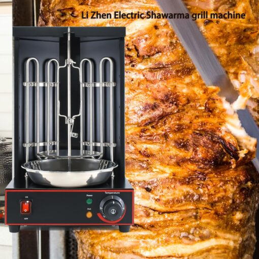 Electric Vertical Rotisserie Shawarma Broiler Kebab Grill Machine Rotating Grill With Temperature Chime,(Patented Product) - Image 6
