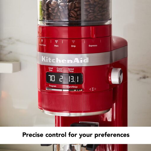 KitchenAid Burr Coffee Grinder - KCG8433 - Empire Red, 10 Oz - Image 5