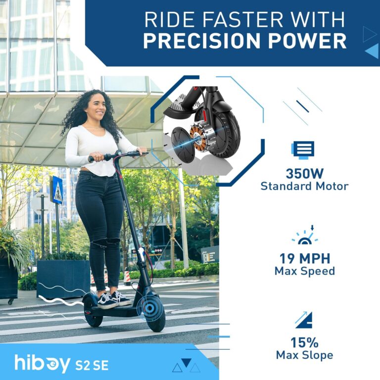 Hiboy 430W Peak Motor Electric Scooter, 10" Tires,17 Miles Range, 19 MPH Speed, Dual Brake System, Electric Scooter Adults Commuting & Urban Travel - Image 9