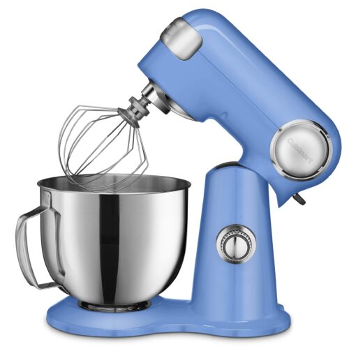 Cuisinart Stand Mixer, 12 Speed, 5.5 Quart Stainless Steel Bowl, Chef’s Whisk, Mixing Paddle, Dough Hook, Splash Guard w/ Pour Spout, Robin's Egg, SM-50TQ - Image 6