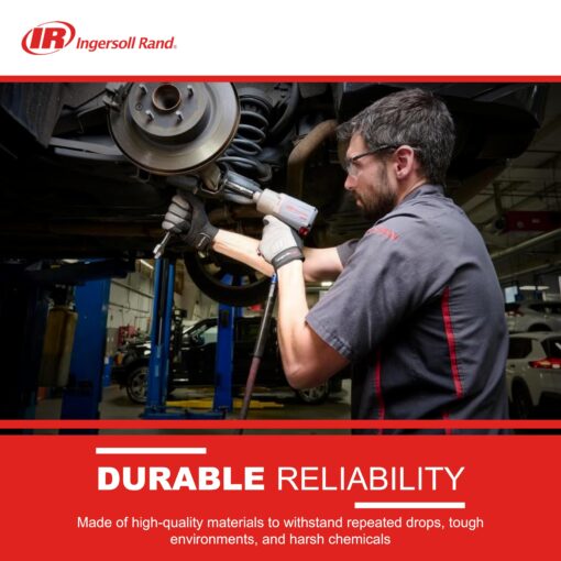 Ingersoll Rand 2115TiMAX 3/8" Air Impact Wrench, 300 ft-lbs Torque, Titanium Hammer Case, Friction Ring Retainer, Pistol - Image 7