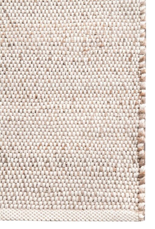 S & L Homes Jute Cotton Hand Woven Natural Farmhouse Area Rug for Living Room - Rustic Vintage Bohemian Décor - (8' x 10' Natural) - Image 6