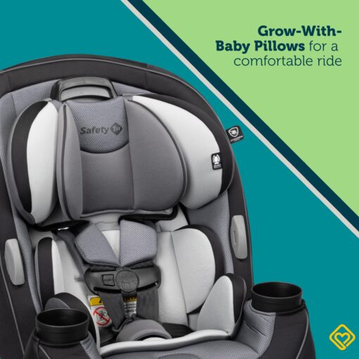 Safety 1st Grow and Go All-in-One Slim Convertible Car Seat, Rear Facing, 5-40 lbs, Forward Facing (30–65 lbs), High Back Booster Seat 40-100 pounds, Sugar Plum Pop - Image 9