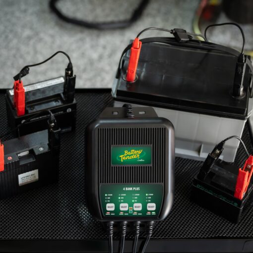 Battery Tender Plus 4 Bank Multibank Charger - 5 AMP (1.25 AMPs Per Bank) - Smart 12V Multi Battery Charger and Maintainer for Standard, AGM, and Lithium LiFePO4-022-0148-DL-WH - Image 2