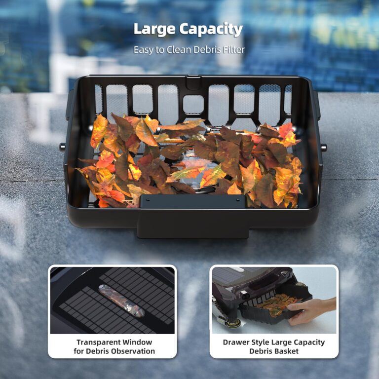 Robotic Solar Pool Skimmer Robot: SMONET SR5 Pro 24/7 Continuous Cleaning Automatic Cordless Solar Powered Pool Surface Cleaner with Dual Charging, Obstacle Avoidance, Carbon Fiber Black - Image 5