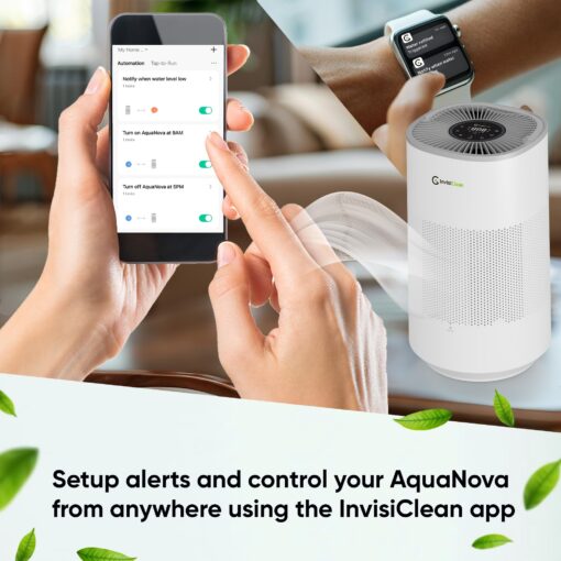 Air Purifier and Humidifier Combo All in One for Bedroom - Quiet 2 in 1 Smart Air Humidifier and Purifier for Home - Use Year-round for up to 1100 sq ft - InvisiClean AquaNova - Image 3