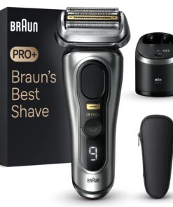 Braun Series 9 PRO+ Electric Razor for Men, 5 Pro Shave Elements & Precision Long Hair Trimmer, 6in1 SmartCare Center, Wet & Dry Electric Razor for Smooth Skin with 60min Battery Runtime, 9567cc