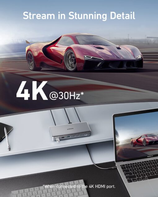 Anker 10-in-1 USB C Docking Station, Displaylink Docking Station with Dual HDMI and DisplayPort for Windows Laptops, MacBook Air/Pro 13/16 inch and More - Image 3