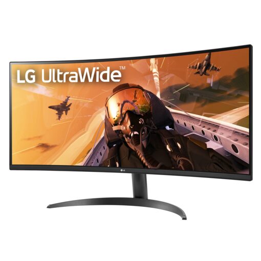 LG 34WP60C-B 34-Inch 21:9 Curved UltraWide QHD (3440x1440) Gaming Computer Monitor with 160Hz sRGB 99% Color Gamut and HDR 10, AMD FreeSync Premium and 3-Side Virtually Borderless Screen Tilt,Black - Image 9