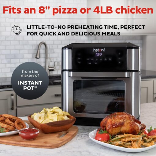 Instant 140-3000-01 Vortex Plus Quart 7-in-1 Multi-Use Air Fryer, 10QT, Silver,Black - Image 6
