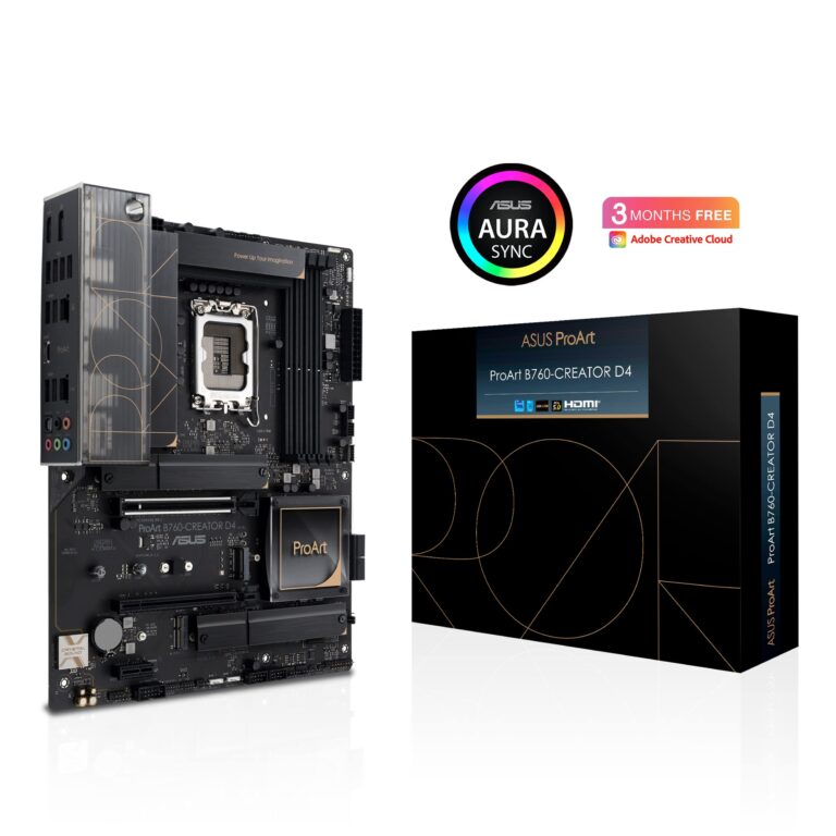 ASUS ProArt B760-CREATOR D4 Intel LGA 1700(13th and 12th Gen) ATX Content Creator Motherboard,DDR4,PCIe 5.0,3xM.2 Slots,2.5 Gb &1Gb LAN,Front USB 3.2 Gen 2x2 Type-C,Thunderbolt(USB4®) Header - Image 8
