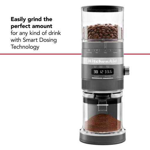 KitchenAid Burr Coffee Grinder - KCG8433 - Matte Charcoal Grey, 10 Oz - Image 7