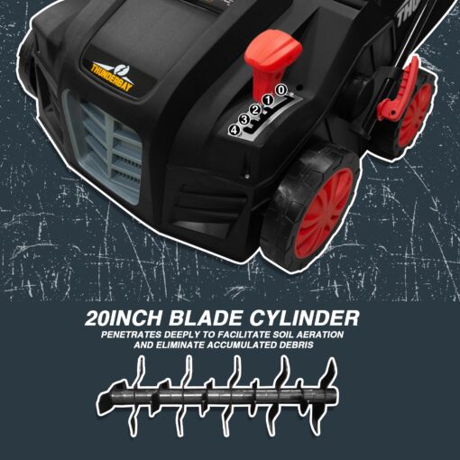 Thunderbay 2-in-1 Electric Dethatcher and Scarifier w/Grass Collection Bag 16-Inch 15-Amp Lawn Mowers Walk-Behind Corded Lawnmower - Image 3