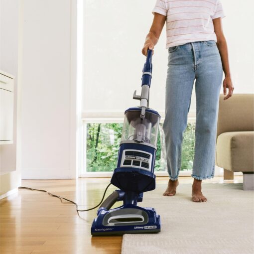 Shark NV360 Navigator Lift-Away Deluxe Upright Powerful Suction Vacuum for Hardwood Floor, Carpet, Muti-Surface Spotless Cleaning with Large Dust Cup Capacity, Swivel Steering, Blue (Renewed) - Image 4