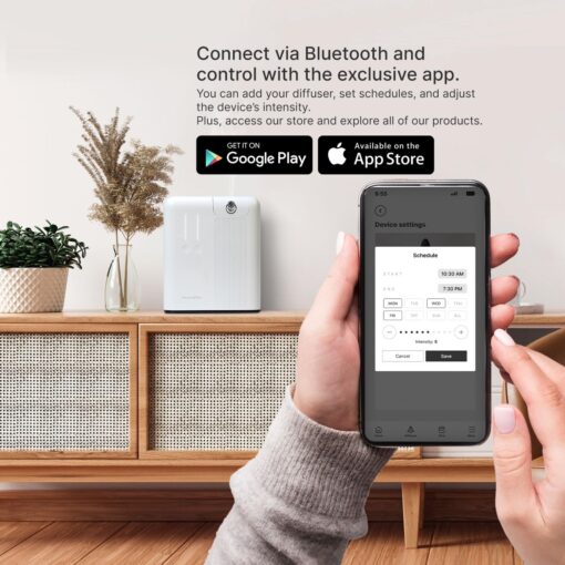 AromaPlan 2025 Waterless HVAC Scent Diffuser Whole House & Commercial Diffuser, 2 Fragrances Included-Smart, Cold-Air Waterless Scent Air- App Control, Bluetooth, AC, 2000 Sq. Ft Coverage,White - Image 7