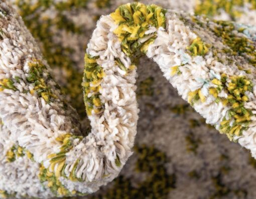 Unique Loom Estrella Collection Abstract, Modern, Light Colors, Distressed Area Rug, 8 ft x 11 ft, Blue/Beige - Image 4