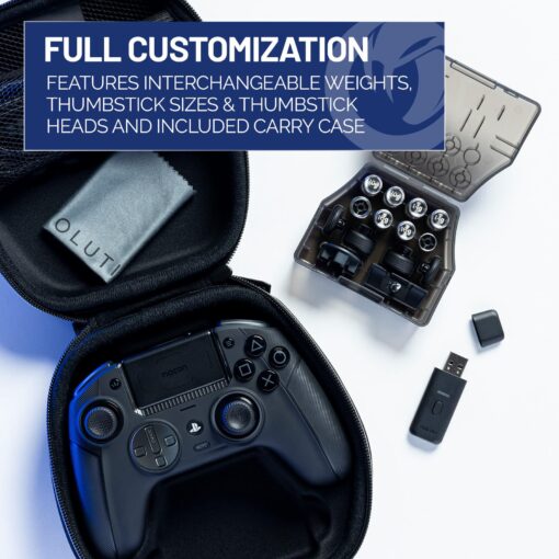 NACON Revolution 5 Pro Officially Licensed PlayStation Wireless Gaming Controller for PS5 / PS4 / PC - Hall Effect, Trigger Stops, Mappable Buttons, Bluetooth Audio - Triple Black - Image 4