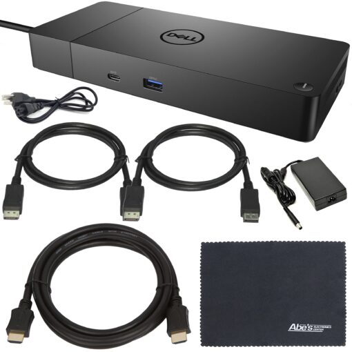 Dell Performance Dock WD 19S WD19S Docking Station (WD19S130W) with 130W Power Adapter and 90W Power Delivery + ZoomSpeed Essentials Kit Black