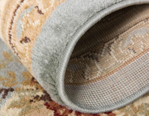 Unique Loom Versailles Collection Traditional Classic Floral Motif Area Rug (8' 0 x 10' 0 Rectangular, Slate Blue/ Ivory) - Image 5