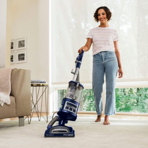 Shark NV360 Navigator Lift-Away Deluxe Upright Powerful Suction Vacuum for Hardwood Floor, Carpet, Muti-Surface Spotless Cleaning with Large Dust Cup Capacity, Swivel Steering, Blue (Renewed) - Image 9
