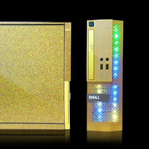 PC Gold Treasure Box RGB Dell Desktop Quad Core I5 up to 3.6G, 16G, 512G SSD, WiFi, Bluetooth 4.0, RGB Gaming Keyboard & Mouse, DVD, New 22" 1080 FHD LED, RGB Sound Bar, Webcam, Win 10 Pro (Renewed) - Image 7