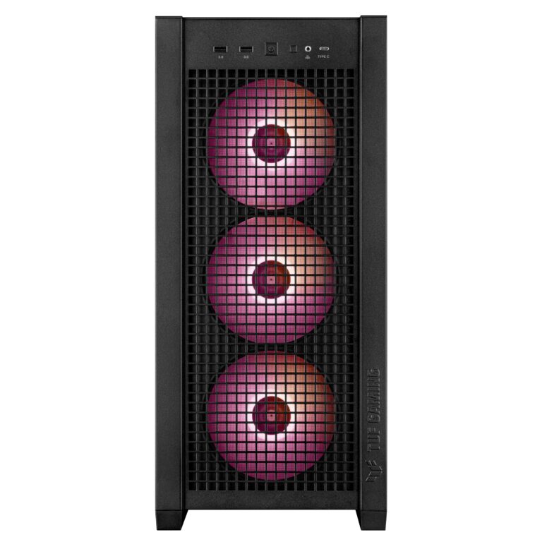 ASUS TUF Gaming GT302 ARGB ATX Mid-Tower Case Four 140 x 28 mm ARGB Fans for high Airflow and Static Pressure, Interchangeable Side Panel, Detachable top Panel, Hidden-Connector Motherboard Support - Image 20