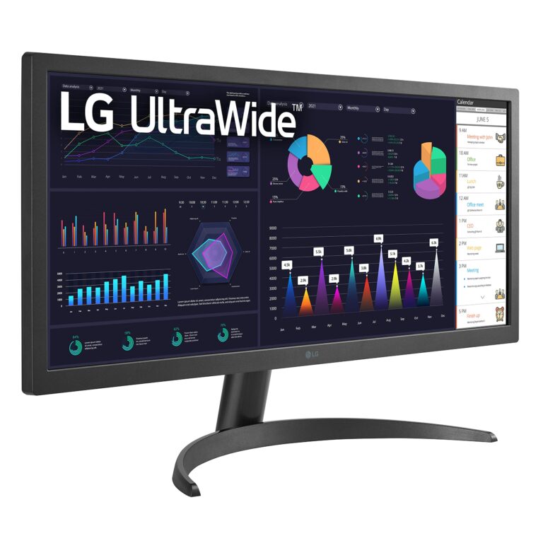 LG UltraWide FHD 26-Inch Computer Monitor 26WQ500-B, IPS with HDR 10 Compatibility and AMD FreeSync, Black - Image 2